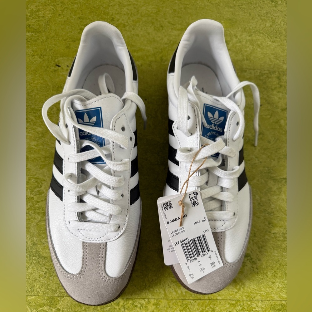 Adidas SAMBAS White and Black Sneakers